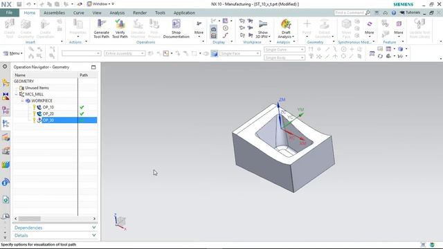Siemens NX10-CAM Study #03 & CAM Operation-Siemens NX10 - Boundary Box, Cavity Mill смотреть онлайн