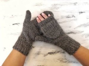 ВЯЖЕМ СПИЦАМИ ВАРЕЖКИ МИТЕНКИ  ПАЛЕЦ ИНДИЙСКИМ КЛИНОМ