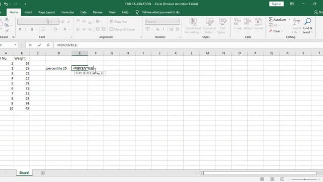 Percentile in Excel смотреть онлайн