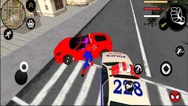 Spider Stickman Rope Hero 2 GTA City - Örümcek Çöp Adam Halat Kahraman #18 - Android Gameplay смотреть онлайн