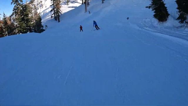 Palisades Tahoe, CA - ◊ CII Ridge to Horse Trails to 🟦 Spring Bowl (1-28-23) [4K] смотреть онлайн