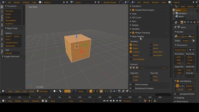 Find the Length of an objects edges in Blender смотреть онлайн