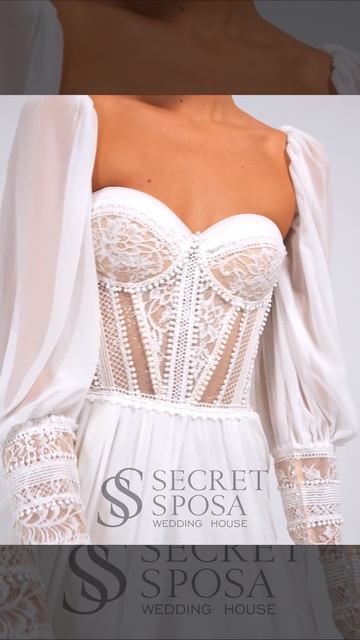 Свадебное платье Мидори из коллекции «Glow» от бренда Gabbiano