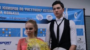 Ника Осипова и Александр Галлямов, интервью после ПП. Первенство России 2017