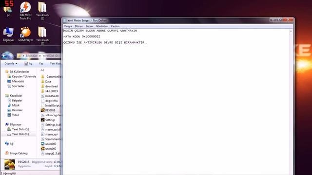 0xc0000022 Uygulama Düzgün Başlatılamadı Hatası Çözümü смотреть онлайн