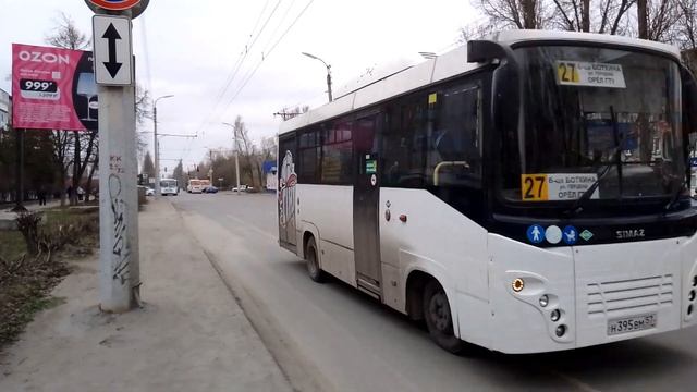 Орёл автобус СИМАЗ маршрут 27 смотреть онлайн