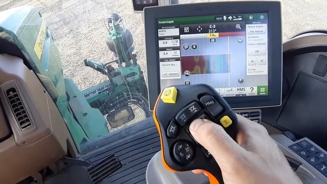 складывание штанги самоходного опрыскивателя JohnDeere М4030 (M4040)