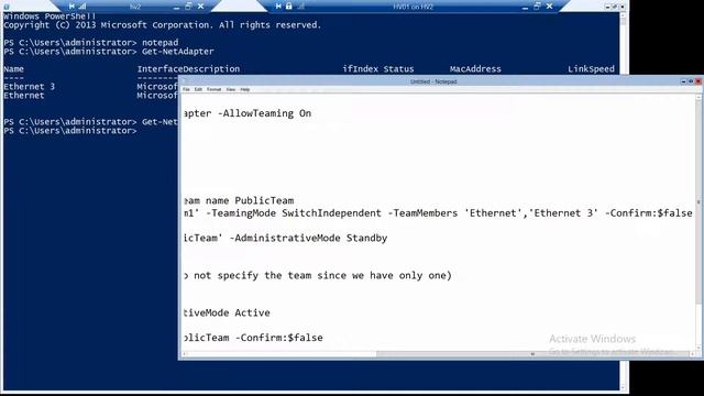 Configure NIC Teaming with Powershell on Windows Server 2012 R2 смотреть онлайн