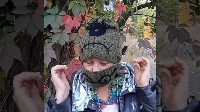 Закончила вязать шапку с маской,часть 6 смотреть онлайн