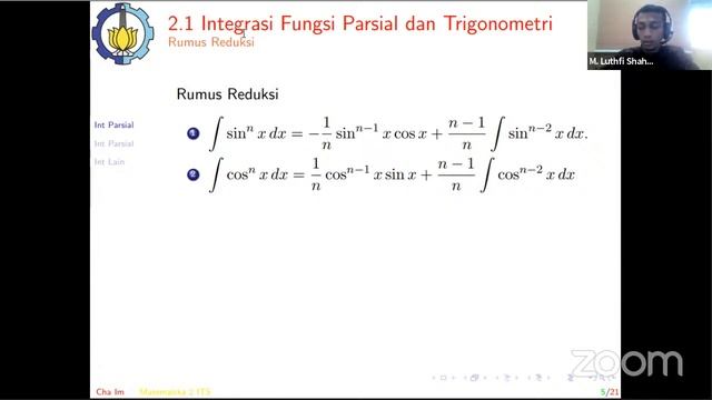 Pertemuan 6 Matematika 2 (A) - Integrasi Parsial смотреть онлайн