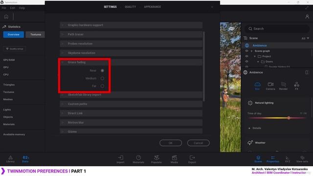 3.12 -Настройки Twinmotion L Часть 1