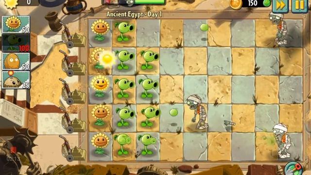 Египетская сила.Прохождение зомби против растений 2. смотреть онлайн