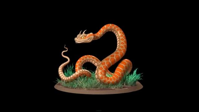 Maya, Zbrush . Snake for aqua park. смотреть онлайн
