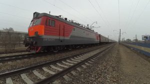 Пассажирский поезд РЖД №008 "НОВОСИБИРСК-ВЛАДИВОСТОК" в Красноярске