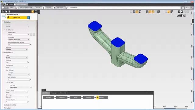 ANSYS AIM Results Contours on Streamlines смотреть онлайн