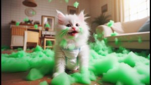 Видео для детей. Котик и папа кот. Котики играют. Детям