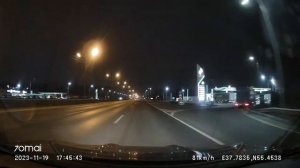 Driving in Moscow agglomeration: Ступино - Москва - Химки 19/11/2023 (timelapse 4x)