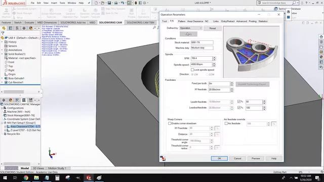 04. SolidWorks CAM tutorial Intro to 3 Axis Milling смотреть онлайн