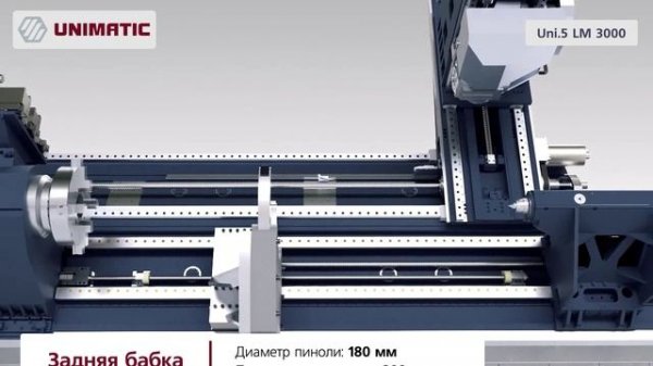 Горизонтальный токарно-фрезерный обрабатывающий центр с фрезерным шпинделем UNIMATIC Uni.5 LM3000