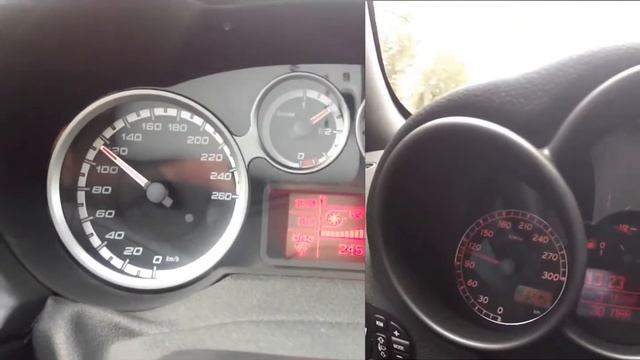 MiTo QV 195 hp vs Alfa 147 GTA 250 hp 0-160 kmh смотреть онлайн