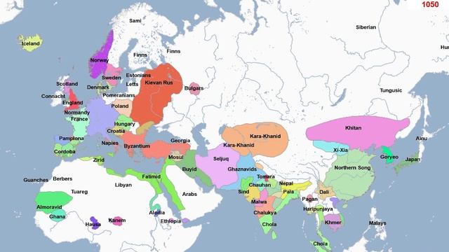 Каждые 50 лет истории на карте!