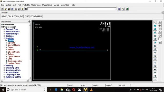 Analysis of cantilever beam in Ansys APDL смотреть онлайн