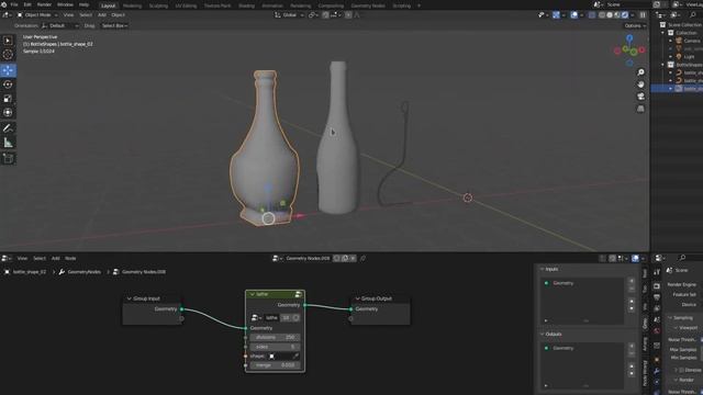 Blender Geometry Nodes : Lathe Revolving surface geometry node смотреть онлайн