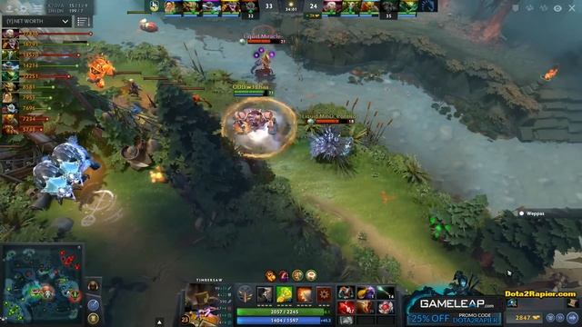TRULY 1vs5 RAID BOSS INSANE PLay by w33 vs Teamliquid Miracle invoker Dota 2 смотреть онлайн