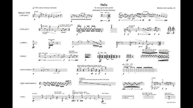 Helix, for solo spiral trash cymbal (2015) смотреть онлайн