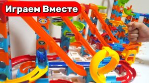 Игрушки детям ! Строим вместе космические горки  🚀 Шарики на супер-горках ! Видео для детей