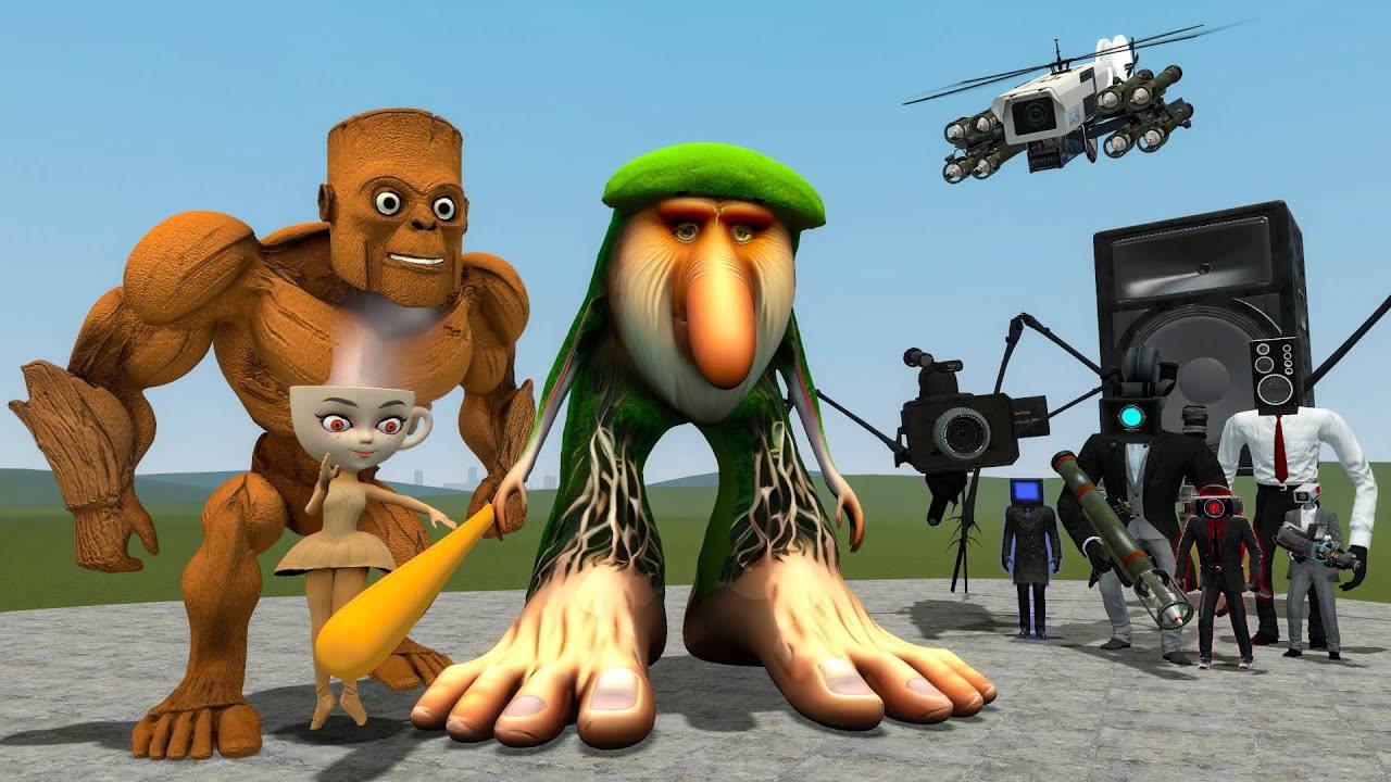 TUNG TUNG SAHUR + БАЛЕРИНА КАПУЧИНА И ДРУГИЕПРОТИВ КАМЕРАМЕНОВ И СПИКЕРМЕНОВ! смотреть онлайн