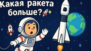 "Ракеты всех размеров! 🚀🔭 Сравни большие и маленькие космические корабли 🧒🌌"