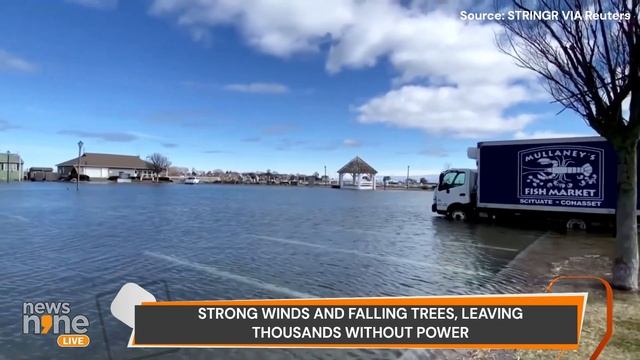 USA | Rain and High Winds to Eastern US Coast, Resulting in Power Outages #heavyrain | News9 смотреть онлайн