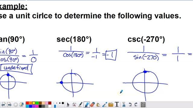 Using the Unit Circle to Determine Trigonometric Ratios (Multiples of 90 degrees only) смотреть онлайн