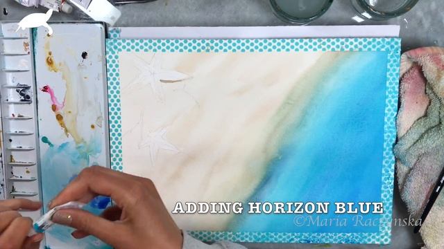 How to Paint Sand and Turquoise Water in Watercolors смотреть онлайн