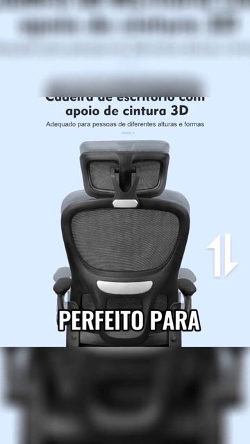 Cadeira de escritório design ergonômico com suporte lombar independente malha respirável e encosto смотреть онлайн
