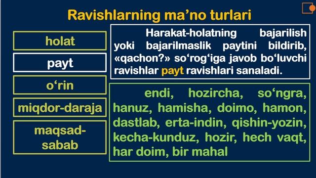 YENGIL ONA TILI. RAVISH SO`Z TURKUMI.