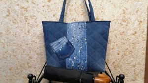 Сумка из старых джинсов #52.