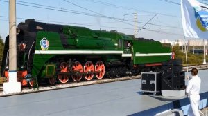 Пассажирский паровоз П36-0110 в Щербинке, 30.08.2019