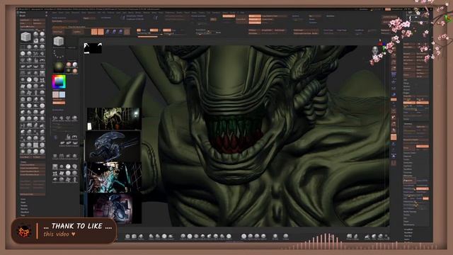 Zbrush - Alien Queen P4 смотреть онлайн
