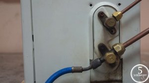 Установка кондиционера - вакуумация и запуск фреона в сплит-системы после монтажа