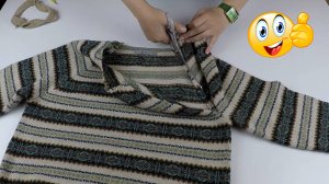 Хватит тратить деньги! Превращаем старый растянутый джемпер в стильный наряд для офиса.