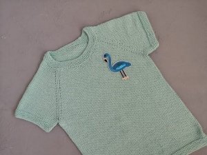 Футболка спицами. Вяжем майку с длинным рукавом спицами.