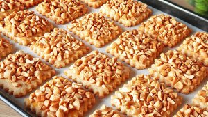 Песочное печенье с арахисом! Быстро и просто к чаю! Простой рецепт