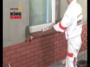 Монтаж клинкерной плитки KING KLINKER на фасадах