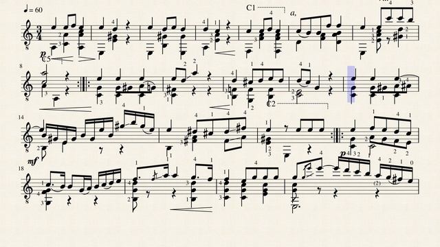 Menuet Op.51 No.12 - Napoléon Coste (1805 - 1883) смотреть онлайн