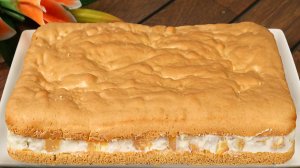 Вкуснейший пирог с кремовой начинкой! Тает во рту! Просто и очень вкусно