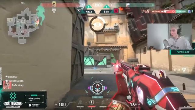 FaZe Dicey clutches 1v2 against Sentinels *blinded kill* Valorant смотреть онлайн