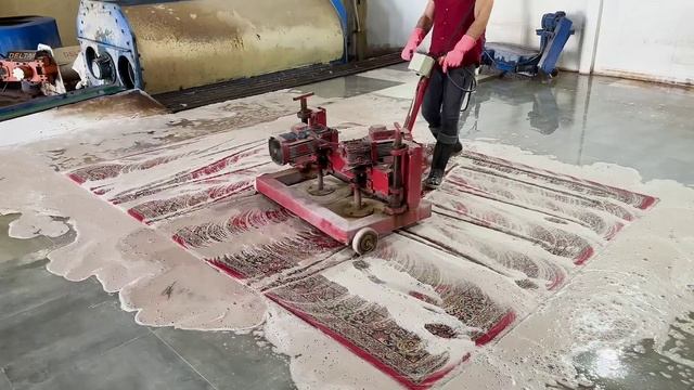 Large wash of 60 year old Persian carpet
