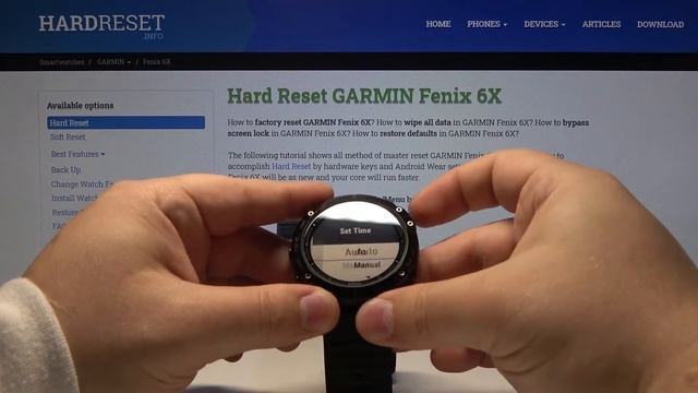 How to Set Time in GARMIN Fenix 6X – Manually Change Time смотреть онлайн